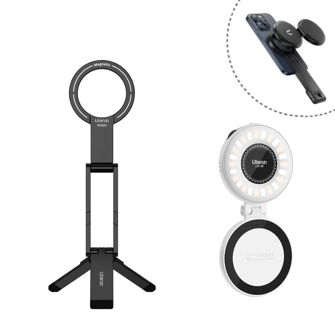 Black with White Magnetic LED Light