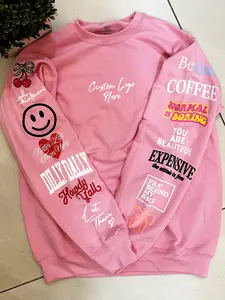 Custom Logo Pink Patch Sweatshirt