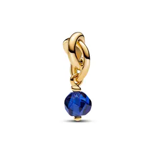Pandora Moments Faceted Blue Eternity Circle Dangle Charm 763462C09