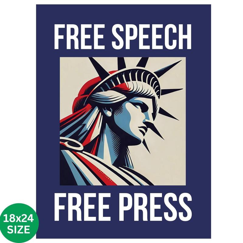 Free Speech Free Press Protect Democracy Anti Trump Protest March Sign Poster,No Kings In America Subtle Fdt Anti Billionaire Rally Resist