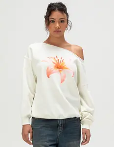 RSQ Womens Off The Shoulder Lily Sweatshirt RSQ Womens Off The Shoulder Lily Sweatshirt