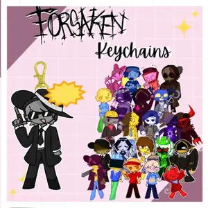 ROBLOX FORSAKEN Keychain - Chance Two Time Elliot 1x1x1x1... Cute Keyrings Birthday Gifts – Cute Acrylic Keychain Charms, Perfect Gift for Fans & Collectors