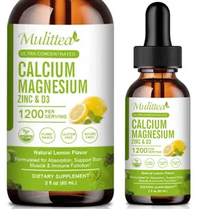Mulittea Calcium Magnesium Zinc Drops with Vitamin D3 K2 Magnesium for Bone,Teeth Health
