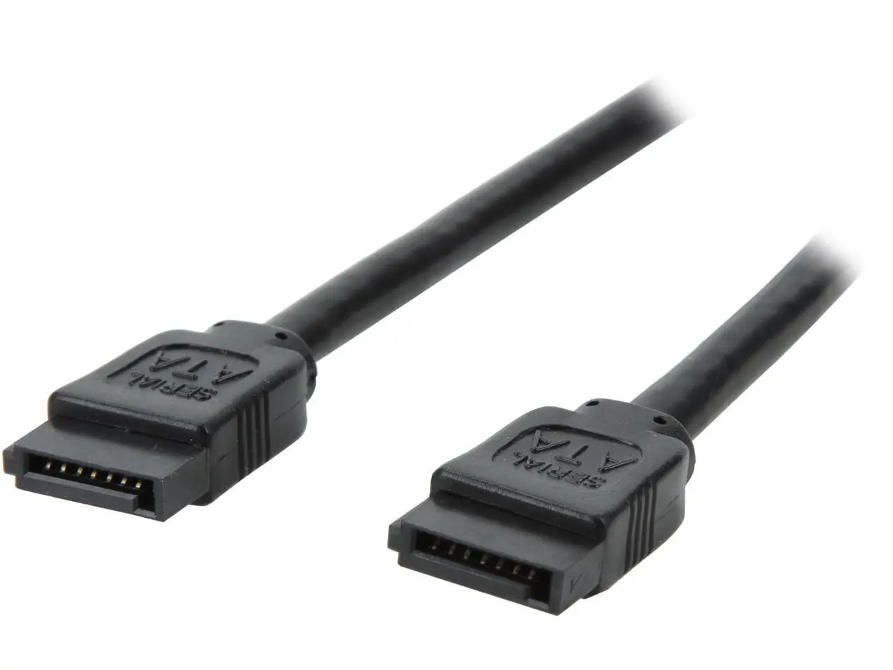 Nippon Labs SATA3-R-1.5FT-BK 1.5 ft. SATA3 Straight to SATA3 Straight Copper Round Cable Black