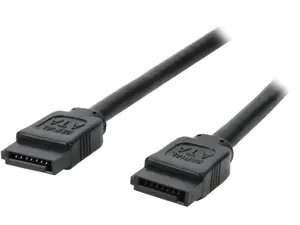 Nippon Labs SATA3-R-1.5FT-BK 1.5 ft. SATA3 Straight to SATA3 Straight Copper Round Cable Black