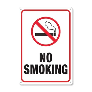 No Smoking Sign - Easy To Mount - Indoor & Outdoor use