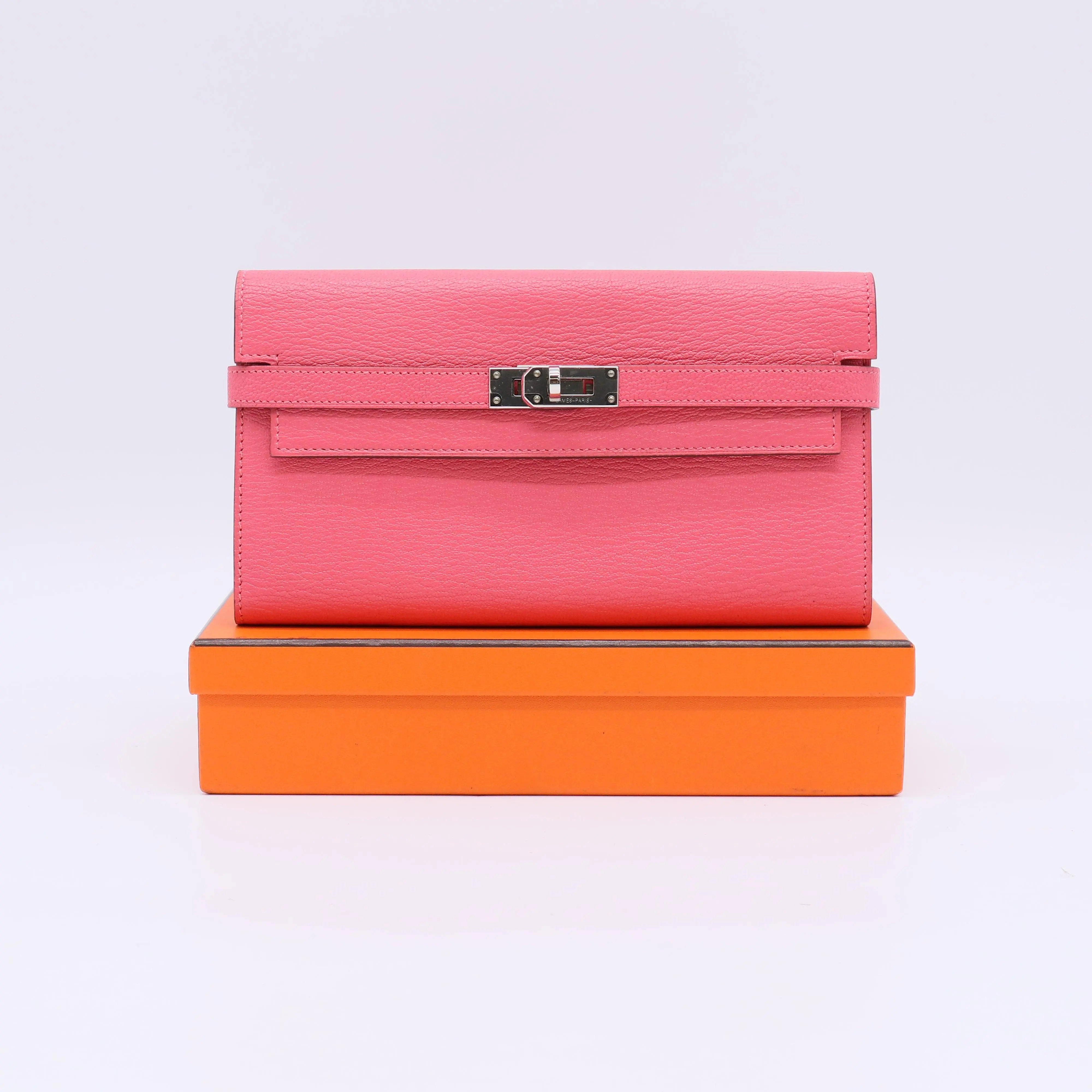 Pre-owned HERMÈS Leather Small Leather Goods Kelly Classic Wallet W22527