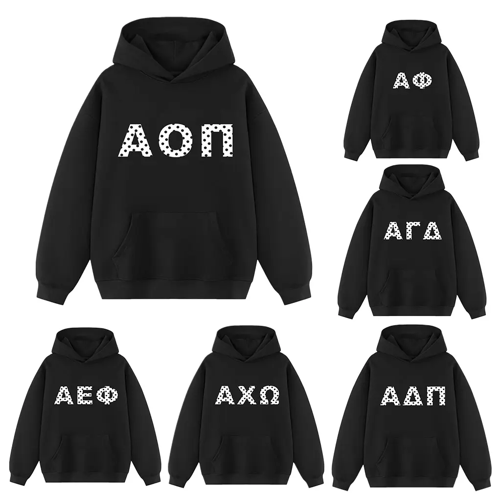 Women's Cute Oversized Dot-Print Soft Breathable Crew Neck Basic Pullover Hoodie - Clothes for Women, Tops, Preppy College Game Day Wear, Greek Life Athletic Sweatshirt, Big Little Sister Gift