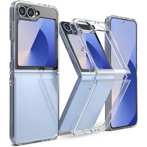 Phone case for Samsung ZFLIP3 ZFLIP4 ZFLIP5 ZFLIP6 ZFLIP7 MOTORAZR40 40ULTRA  50 50ULTRA 60 60PRO 60ULTRA Case and Galaxy Z Flip 6 Case [Always Look Classy] Scratch & Discoloration Resistant, Shockproof Air Pockets - Clear