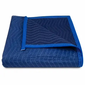 Heavy Duty Moving Blanket - Oversized Size (72" x 80", 6 lbs), Polyester Weave, Quilt Stitching, Woven Binding