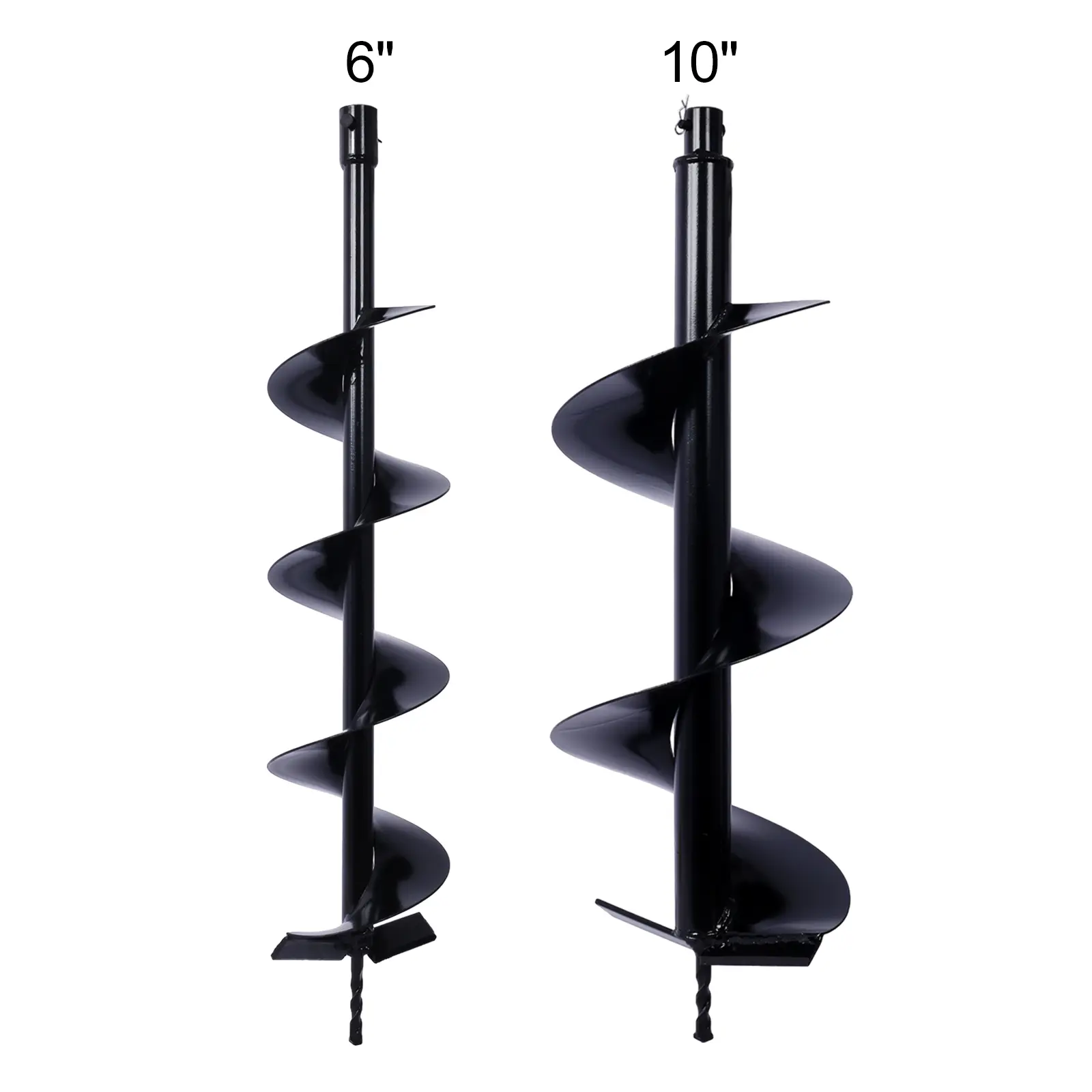 Hardware Auger Drill Bit for Planting Hole, Bulb Bedding Digging Post Hole Planting Tool for 3/4" Shaft Auger,Hole Digger Replacement Auger Bits Earth Auger Digging Bit 6IN+10IN