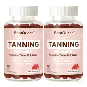 BestQueen Tanning Capsules, Support Natural Golden Glow & Skin Resilience, 60 Pieces，Non-GMO，Daily Supplement，Made in USA