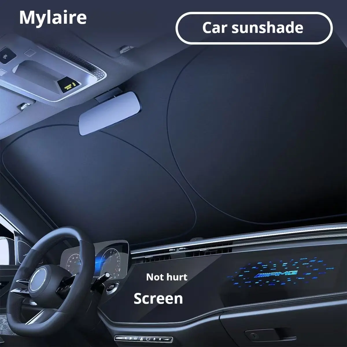 Car Front Windshield Sunshade Heat Insulation Shade, Car Use Anti-Strong Light Sun Visor, Summer Vehicle Sun Protection, Blackout Sunscreen Sunshade, Uv Protective Sunshade, Windscreen Shade Cover, Car Sunshades for Windshield
