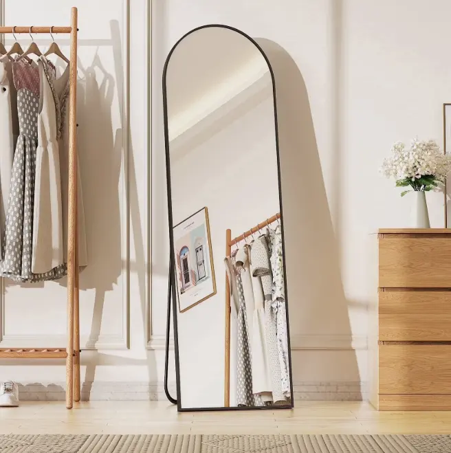59"x 16" Full Length Mirror Arched Standing Floor Mirror Full Body Mirror