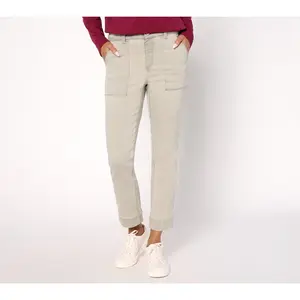 Denim & Co. Regular Black Easy Stretch Straight Leg Ankle Jean