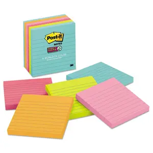 3M MMM6756SSMIA 4 x 4 in. Sticky note Notes Super Sticky Adhesive Notes Pad, Miami