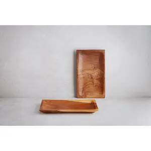 Teak Rectangle Plate