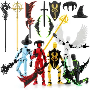 T13 Titan 13 Action Figure 5-Pack（muñeco de acción）| 3D Printed Articulated Lucky 13 | Desktop Decor & Boys Gift