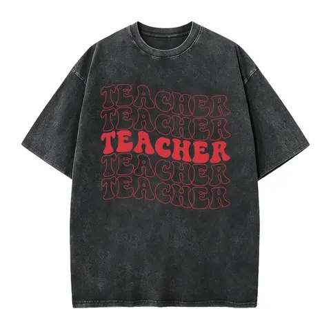 Teacher Shirt, Retro Teacher Shirt, Gift For Teacher, Retro Teaching Shirts, Groovy Teacher T-Shirt Fit Cotton