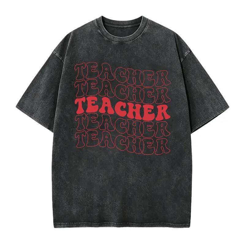 Teacher Shirt, Retro Teacher Shirt, Gift For Teacher, Retro Teaching Shirts, Groovy Teacher T-Shirt Fit Cotton