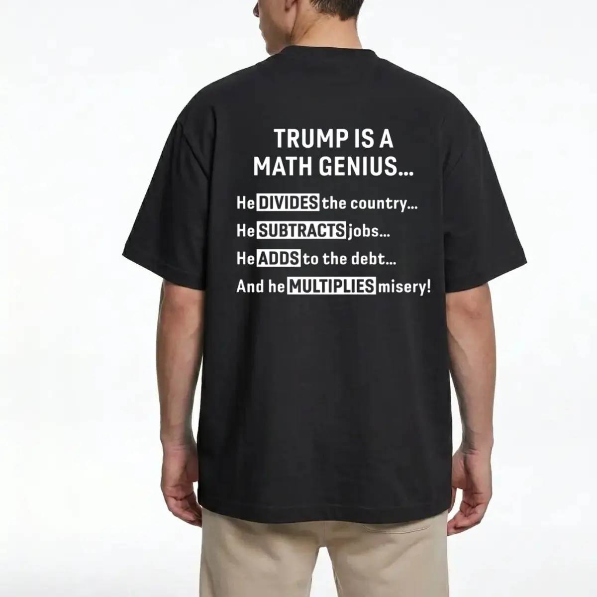 Trump Is A Math Genius T-shirt, Funny Shirts, Unisex Graphic Tees, Casual Wear, Comfy Cotton