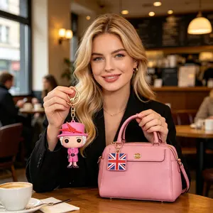 Elegant PU Material Keychain Bag Charm, Perfect for Car Key Decoration, Creative Gift for Anniversaries and Birthdays