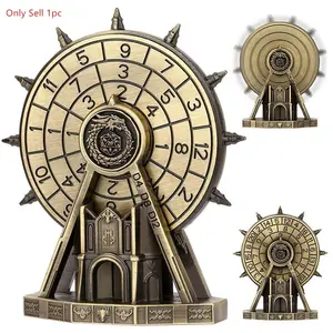 Creative Dragon Tail Pattern Dice Spinner,7-in-1 Rotating Dice Wheel Tabletop RPG Gaming Roller with Double-Sided Numbered Dial,Indoor Entertainment Game Accessory,Giant Wheel Desk Decoration