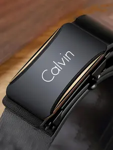 New Calvin Men's Belt, Soft Comfortable Waist, Automatic Buckle, Suitable for Work, Dating, Shopping, All Seasons