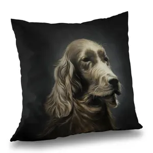 Begin Home Decor C1PT14143KUK4B 14 x 14 in. Field Spaniel Hyperrealist Office Poly Twill Throw Pillow Insert