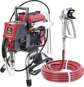 925 Airless Paint Sprayer Kit,High Efficiency Airless Painting Machine with 19.68" Extension,515,517,519 Tip for Large Projects, Commercial Paint Sprayer for House Painting or Contractor