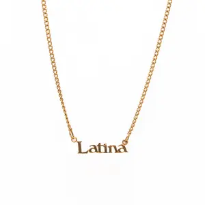 Latina Necklace Gold Plated Latina small business Inspired girlfriend gift Jewelry for Latinas