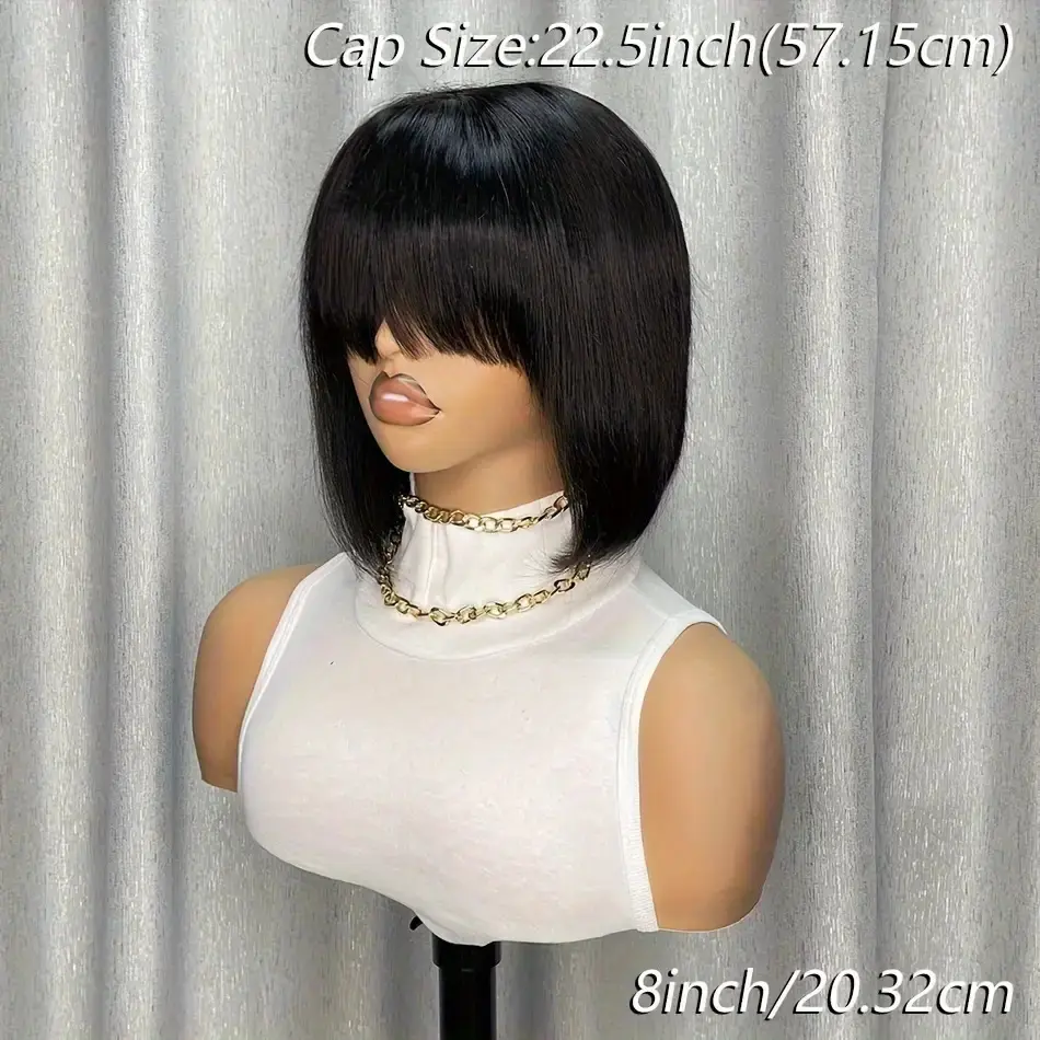 New Arrived Brazilian Human Hair Bob Wig with Bangs 