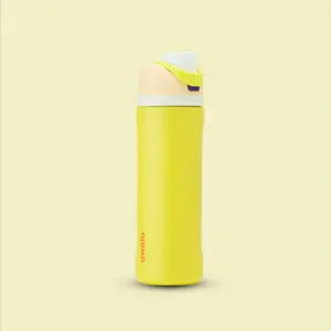 Owala FreeSip Stainless Steel Insulated Water Bottle 24oz Lemon Limeade - Drinkware & Flasks Stylish Tumbler - Bottled, Mug