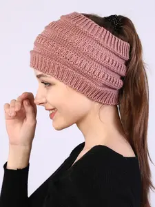 Winter Warm Knit Hat with Ponytail Hole, Unisex Beanie Cap for Women & Men, Perfect Gift for Mom Girlfriend, Multiple Colors Available