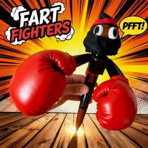 Farting Poop Pen with Punching Arms - Funny Gag Gifts for Kids Boys & Girls Ages 8-12, Silly Novelty Fart Pen That Punches & Makes Action Sounds, Cool Teen Boy Gifts & Birthday Party Favors (Ninja)