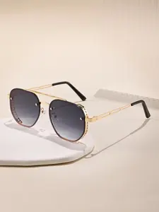 Vintage Simple Fashionable Tinted Lens Aviator Glasses, Trendy Casual Glasses for Women and Men, Fashion Accessories for Everyday Use and Outdoor Activities