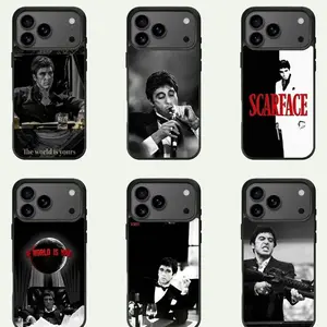 Tony Montana Phone Case, Scar Face Slim Phone Case Compatible with iPhone 17, 16, 15, 14, 13, 12, 11, X & Galaxy.