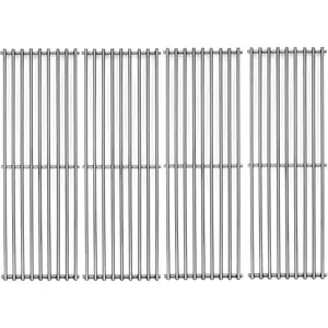 S6505A (4-Pack) 19 3/4" Stainless Steel Cooking Grid Grates Replacement for Chargriller 2121, 2123, 2222, 2828, 3001, 3030, 3725, 4000, 5050, 5252 Set of 4