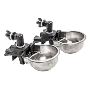 RAC Paws by RentACoop DIY Auto-Fill Metal Cup Waterer Kit 2-Pack - Great for Small Animals, Pets, Bunnies, Ferret, Chickens, Hamsters, Guinea Pigs, Rabbits, Chinchillas, Mice, Rats