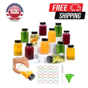 4oz Ginger Shots Bottles 16Pack- Portable Leakproof 4 oz