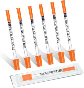 0.5ml Precision Pet Syringe 31G 5/16", Individually Wrapped for Small Animals, 100 Pack