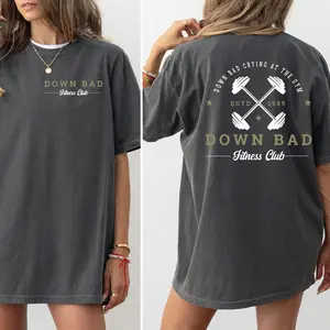 Down Bad Gym Tee – Funny Crying at the Gym Workout Shirt, Emotional Fitness Style