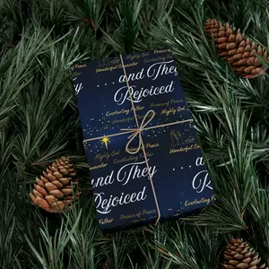 Christmas Gift Wrap Papers, Nativity Scene Holiday Wrapping Paper, Religious Christmas Decor, Christian Gift Decoration, Xmas Kraft Paper