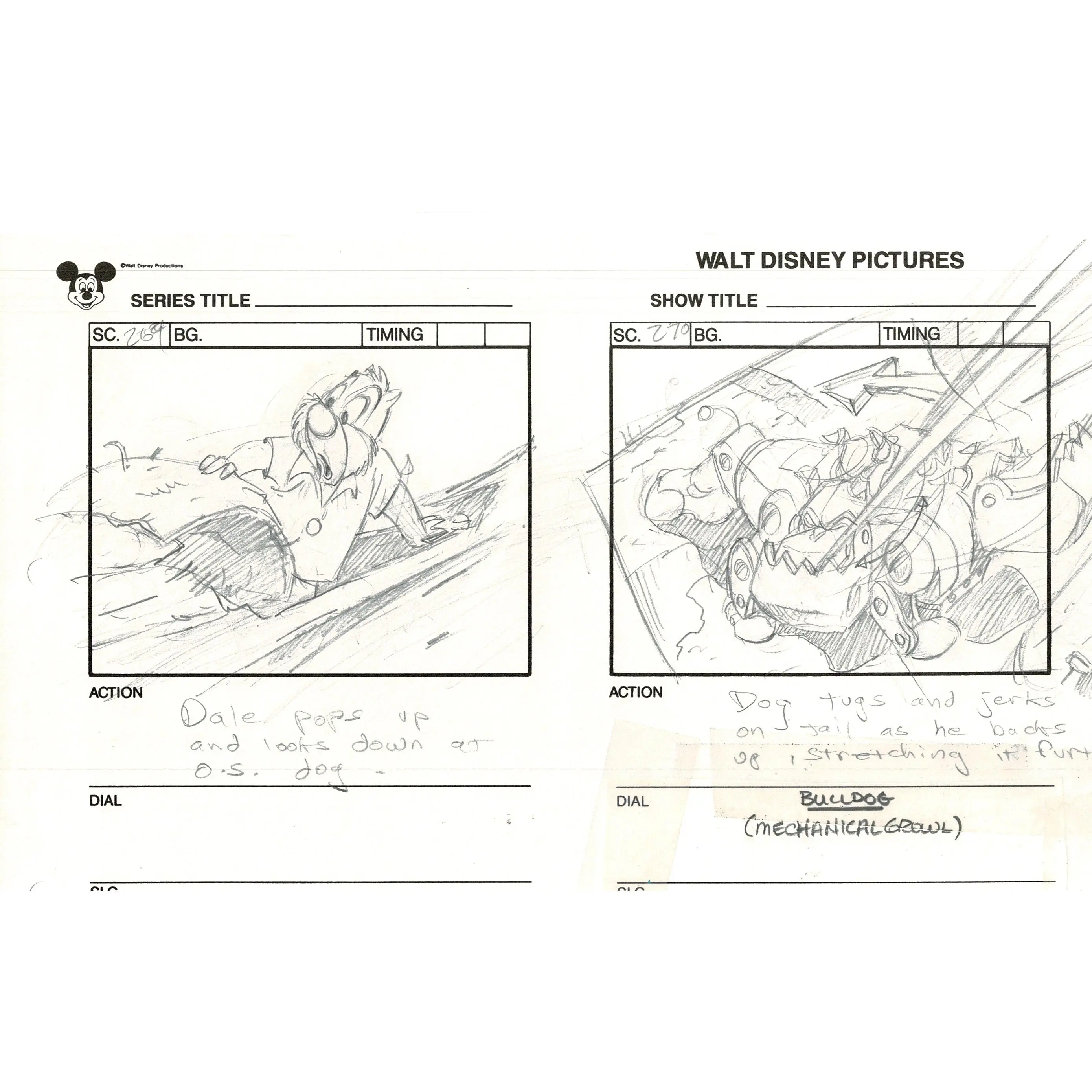 Chip n Dale Rescue Rangers Original Production Animation Storyboard Walt Disney FIRST EPISODE 1988 A26