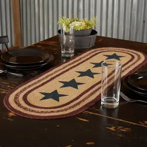 Navy Star Braided Table Runners