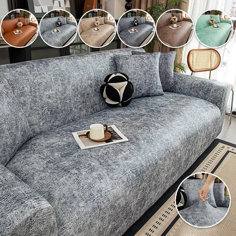 1PC Faux Leather Waterproof Sofa Cover, Stain-Resistant and Pet-Friendly, High-Elasticity Stretchable Sofa Cover with Full-Cover Non-Slip Design, Available in 6 Colors, Elastic Sofa Slipcover, Waterproof Couch Cover, Sofa Couch Covers, Slipcover For Sofa