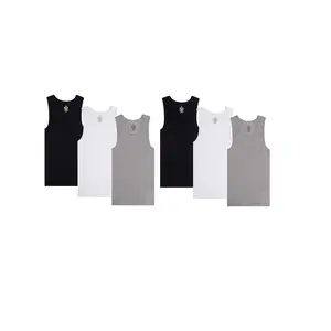 6 Pack Men's 100% Cotton Wife Beater A-Shirts Undershirt Plain Ribbed Tank Top 6 Pack Men's 100% Cotton Wife Beater A-Shirts Undershirt Plain Ribbed Tank Top