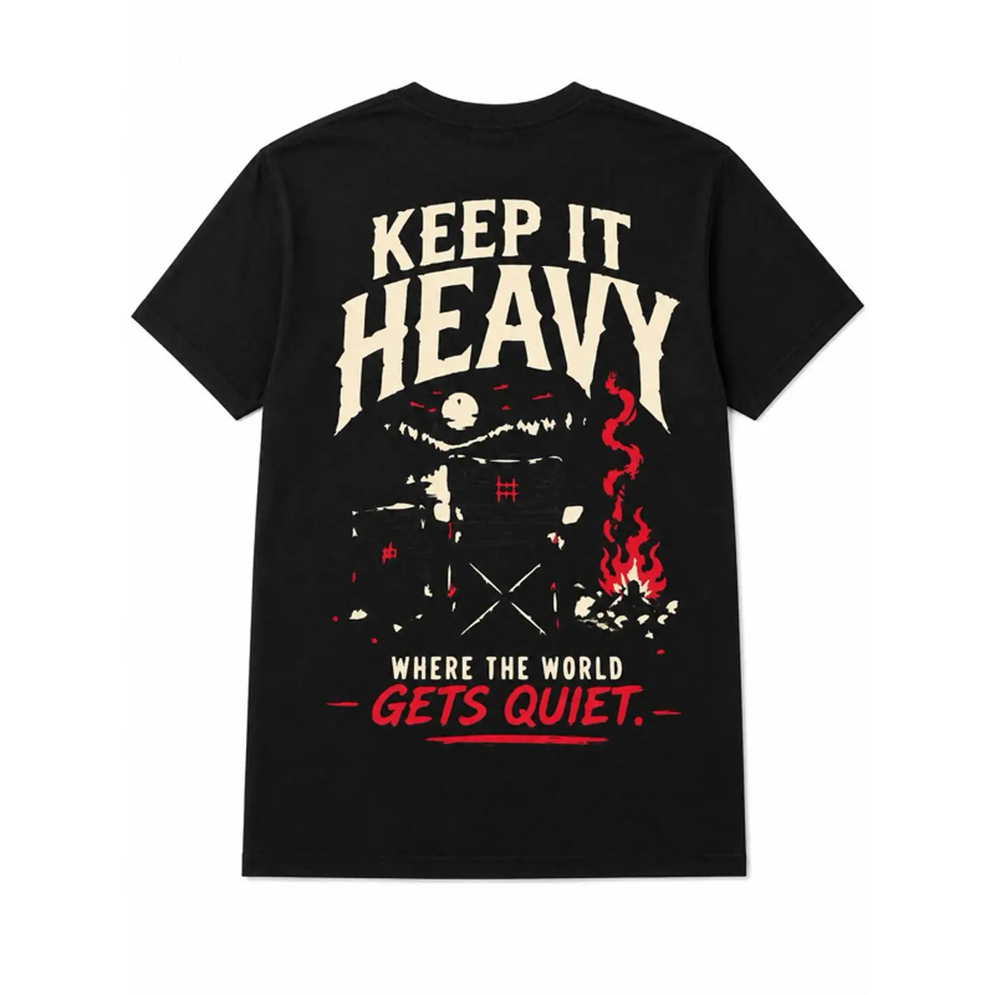 Keep It Heavy Where the World Gets Quiet Graphic Tee