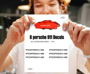 6x 3" 911 Brake Calipers Decal Stickers for Car