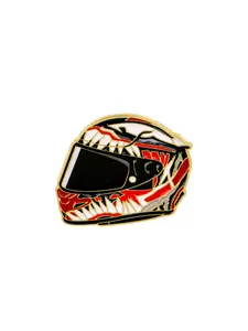 Cool Racing Helmet Pin Badge, Punk Style Unique Zinc Alloy Brooch, Unisex Fashion Accessory, Perfect Birthday Gift